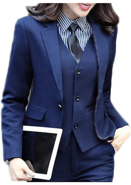 3 Piece Elegant Formal Business Lady Office Suit Set Work Wear