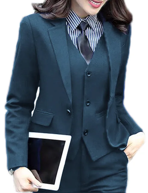 3 Piece Elegant Formal Business Lady Office Suit Set Work Wear