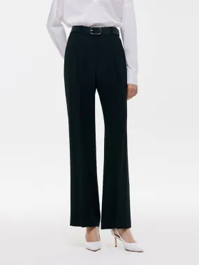 Acetate Straight Pleated Women Pants