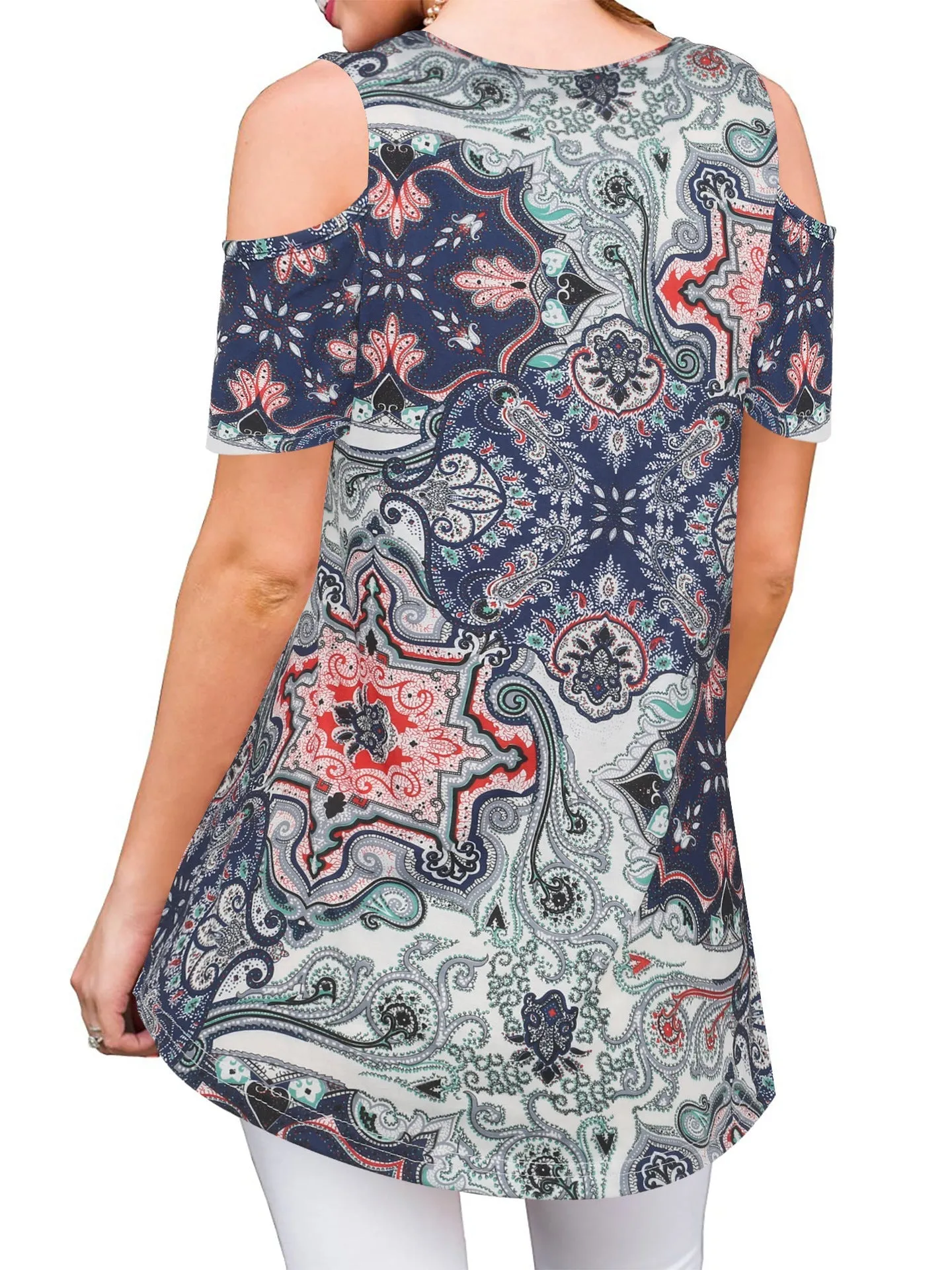 All-Over Print Cutout Tunic