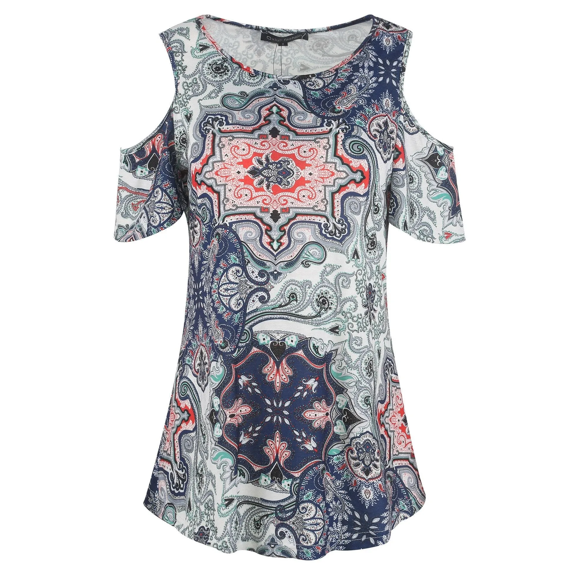 All-Over Print Cutout Tunic