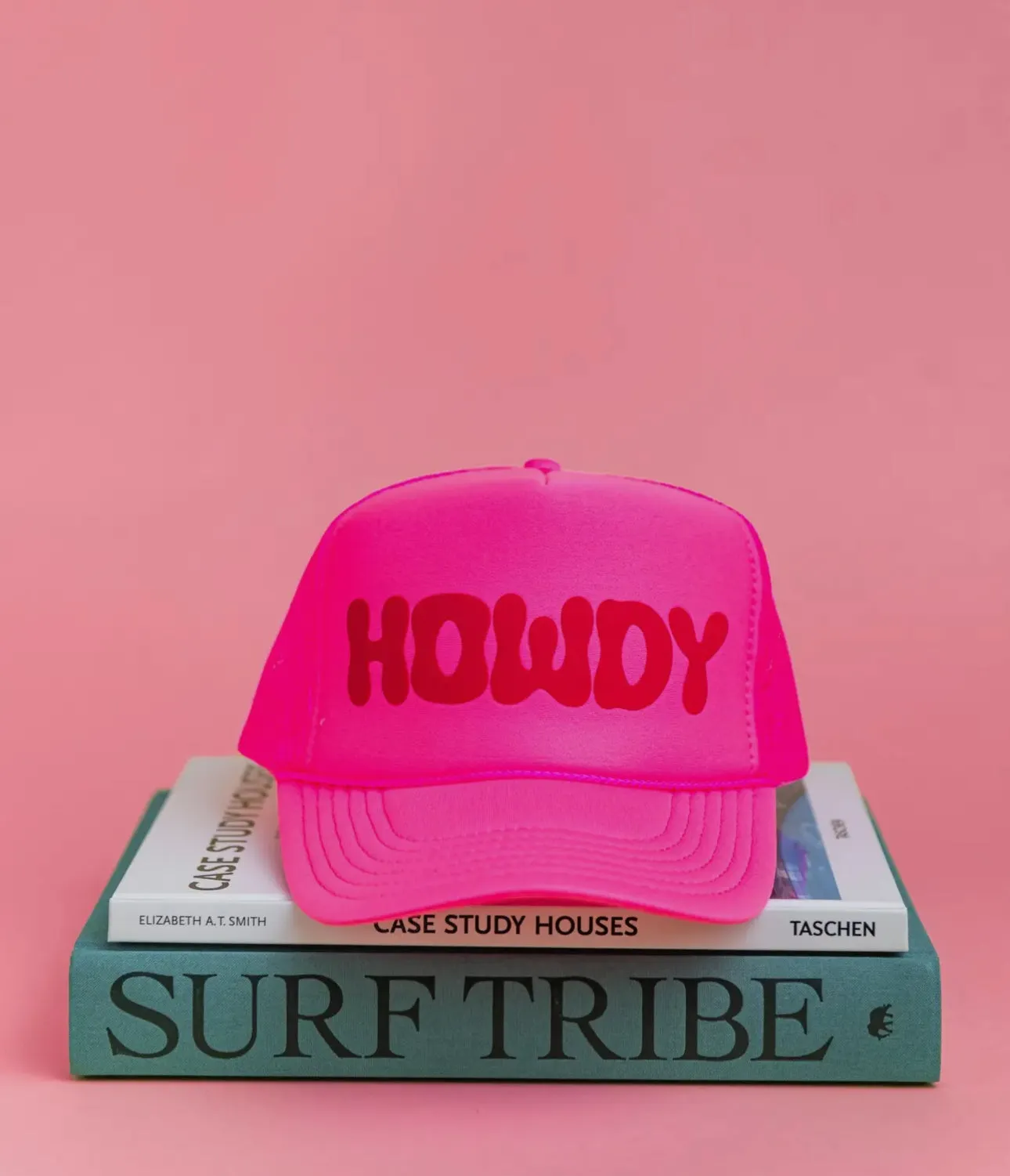 Ascot & Hart Neon Pink Howdy Trucker Hat