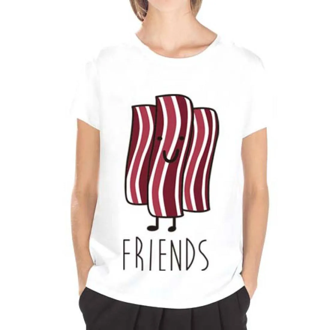 Bacon and Eggs Best Friends T-Shirt Graphic Print Tees | 2 Piece Set