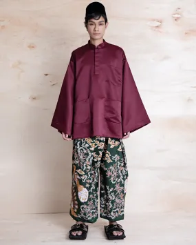 Baju Melayu Oversaiz Klasik (Burgundy)