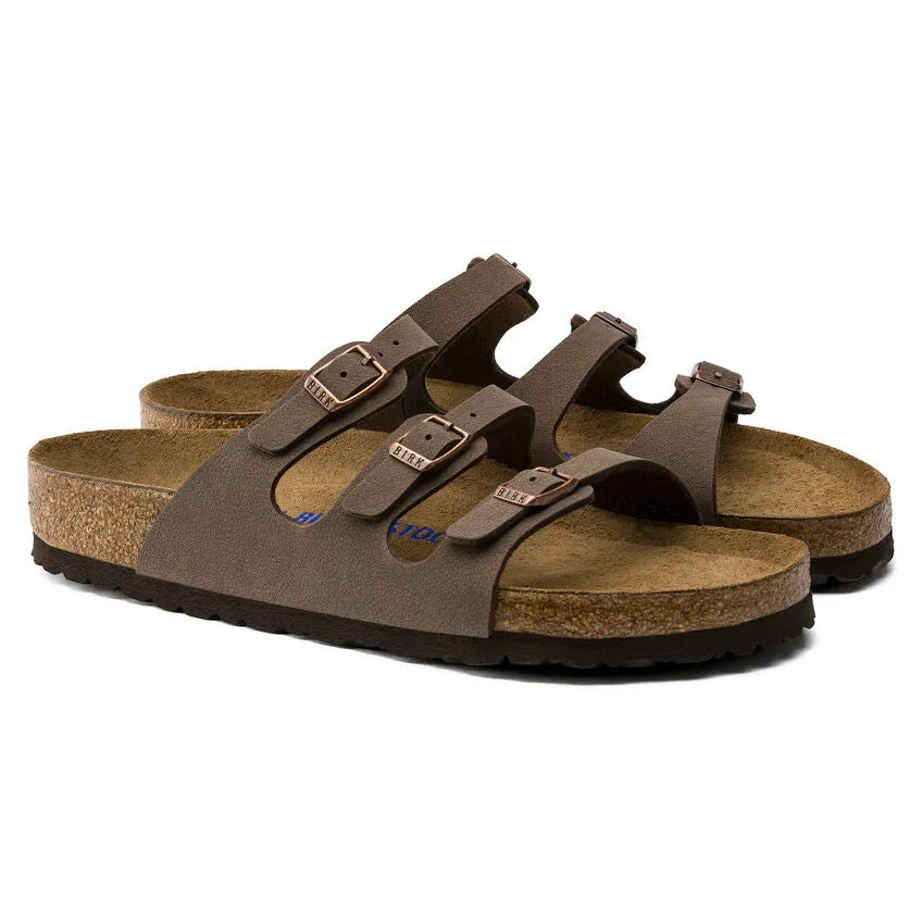 'Birkenstock USA' Women's Florida Soft Bed Footbed Sandal - Mocha