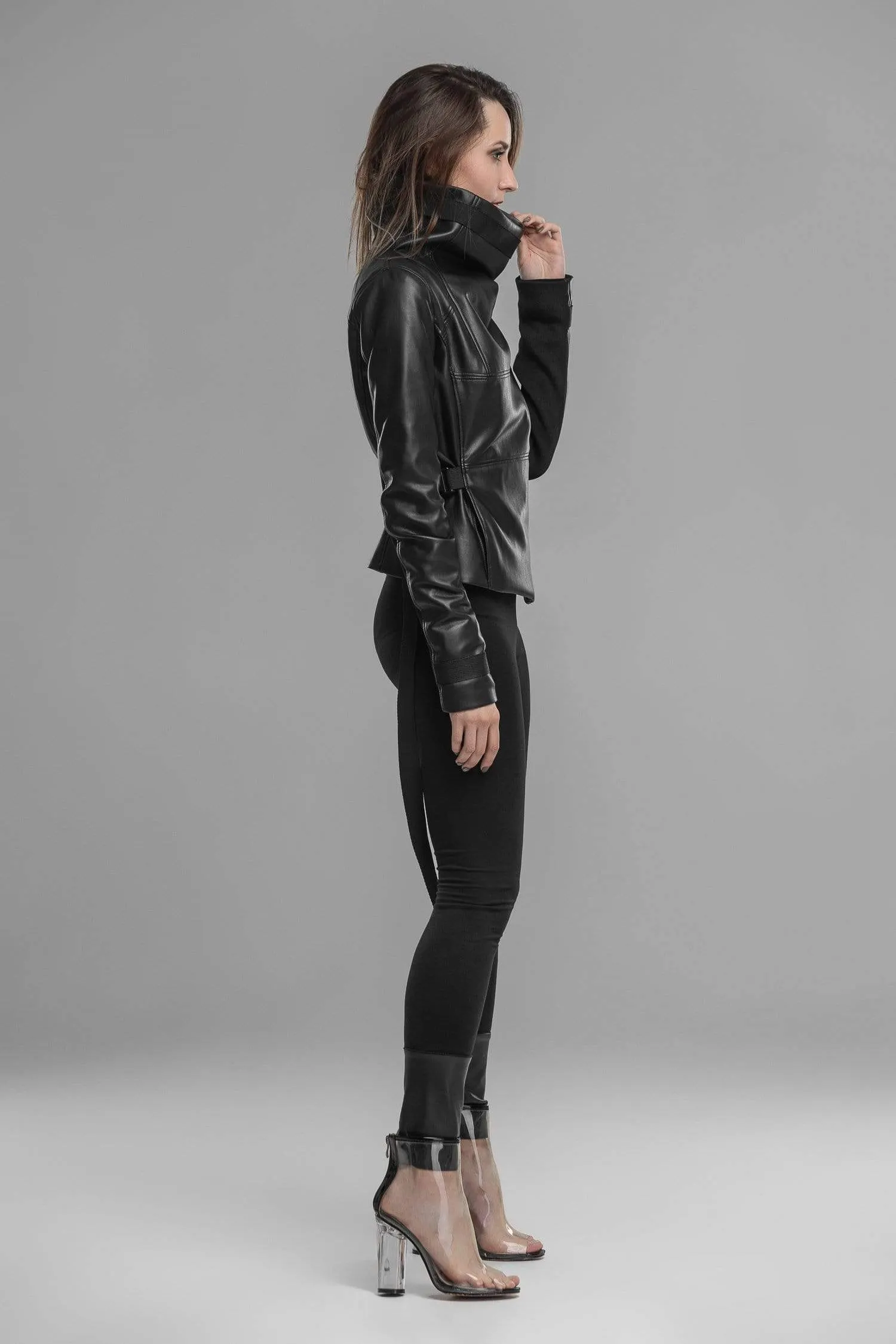 Black Faux Leather Jacket