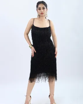 Black Sequins Dress