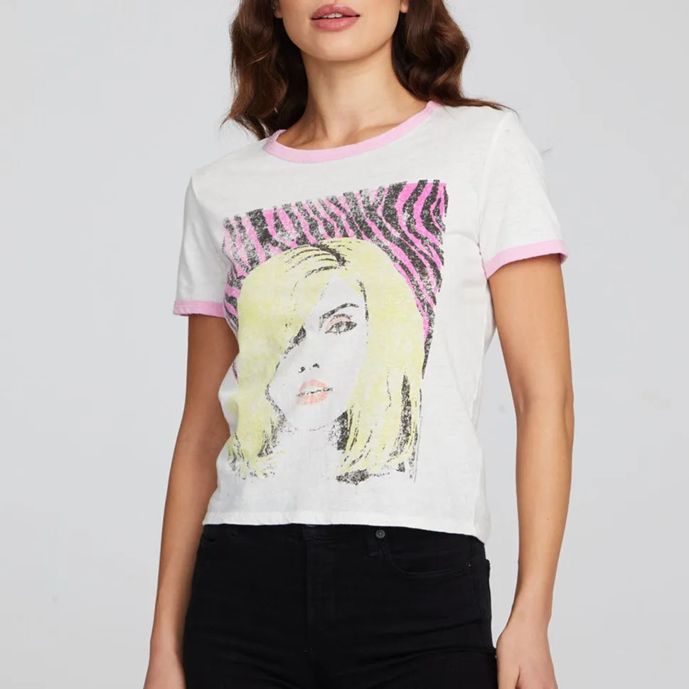 Blondie Punk Poster Ringer Tee (White)