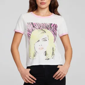 Blondie Punk Poster Ringer Tee (White)