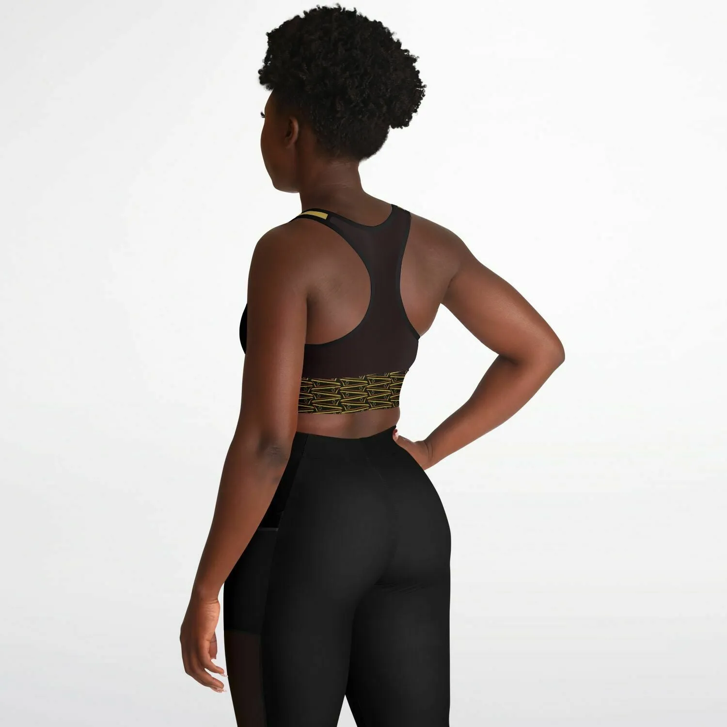 BREWZ Elected Designer Mesh Padded Sports Bra