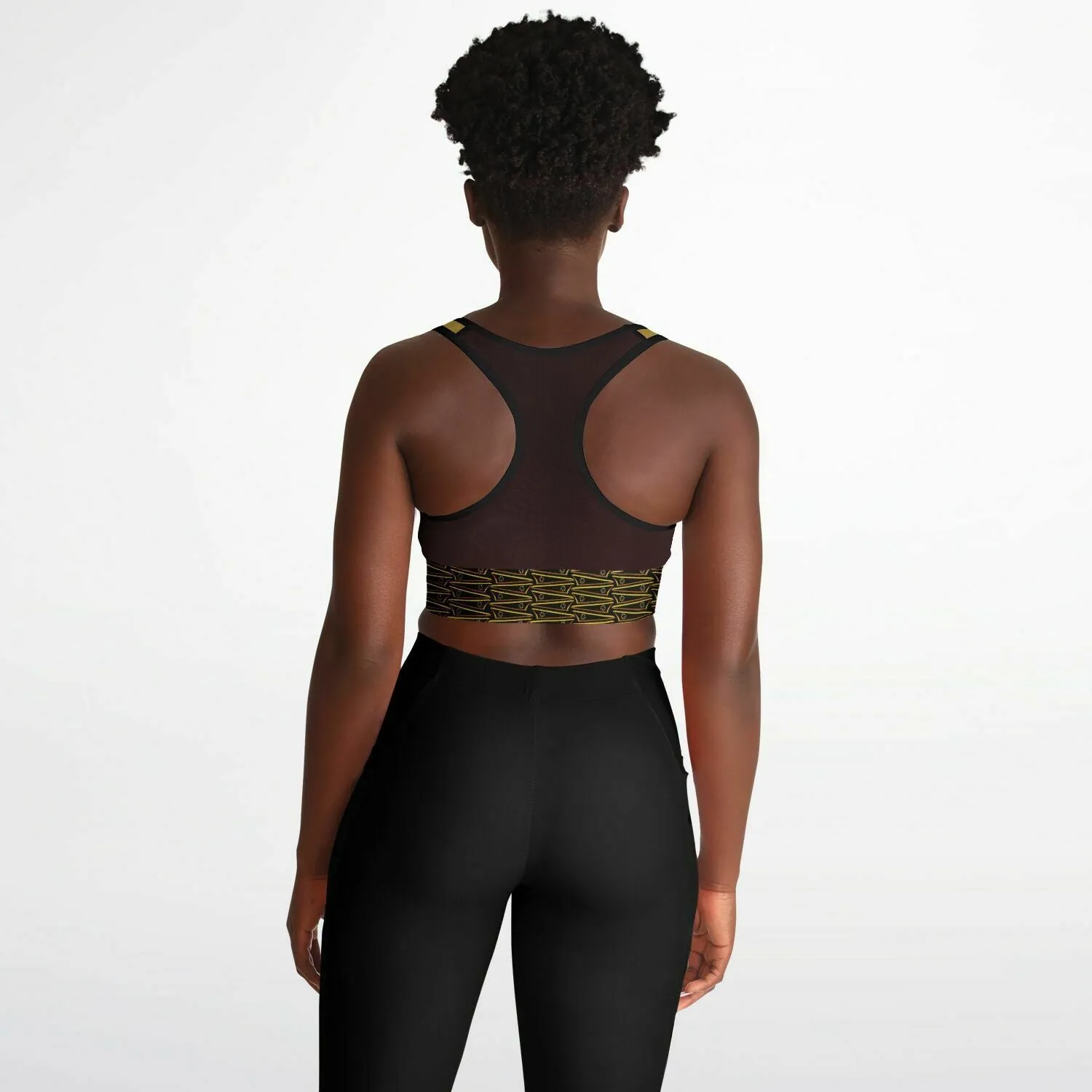 BREWZ Elected Designer Mesh Padded Sports Bra