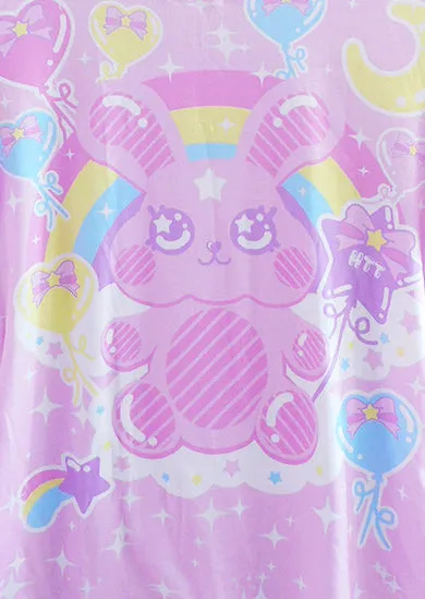 Bubblegum bunny sleeveless skater dress [made to order]