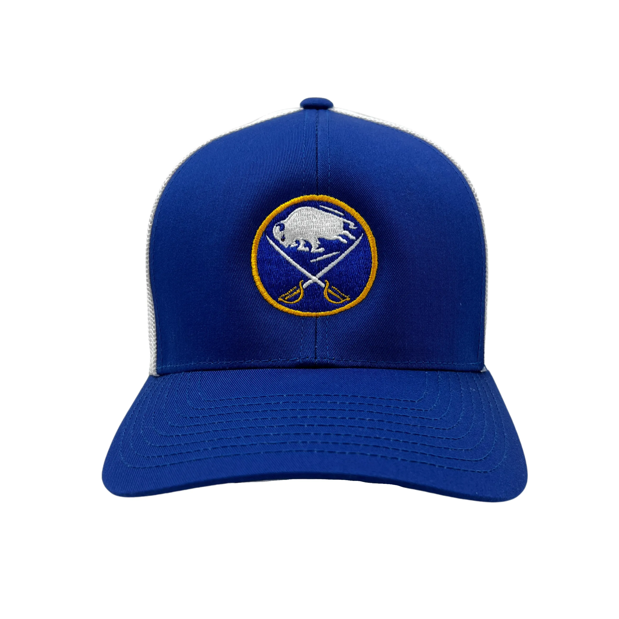 Buffalo Sabres Royal and White Trucker Snapback Hat