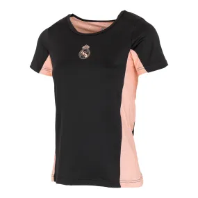 Camiseta Gym Mujer Negra/Rosa