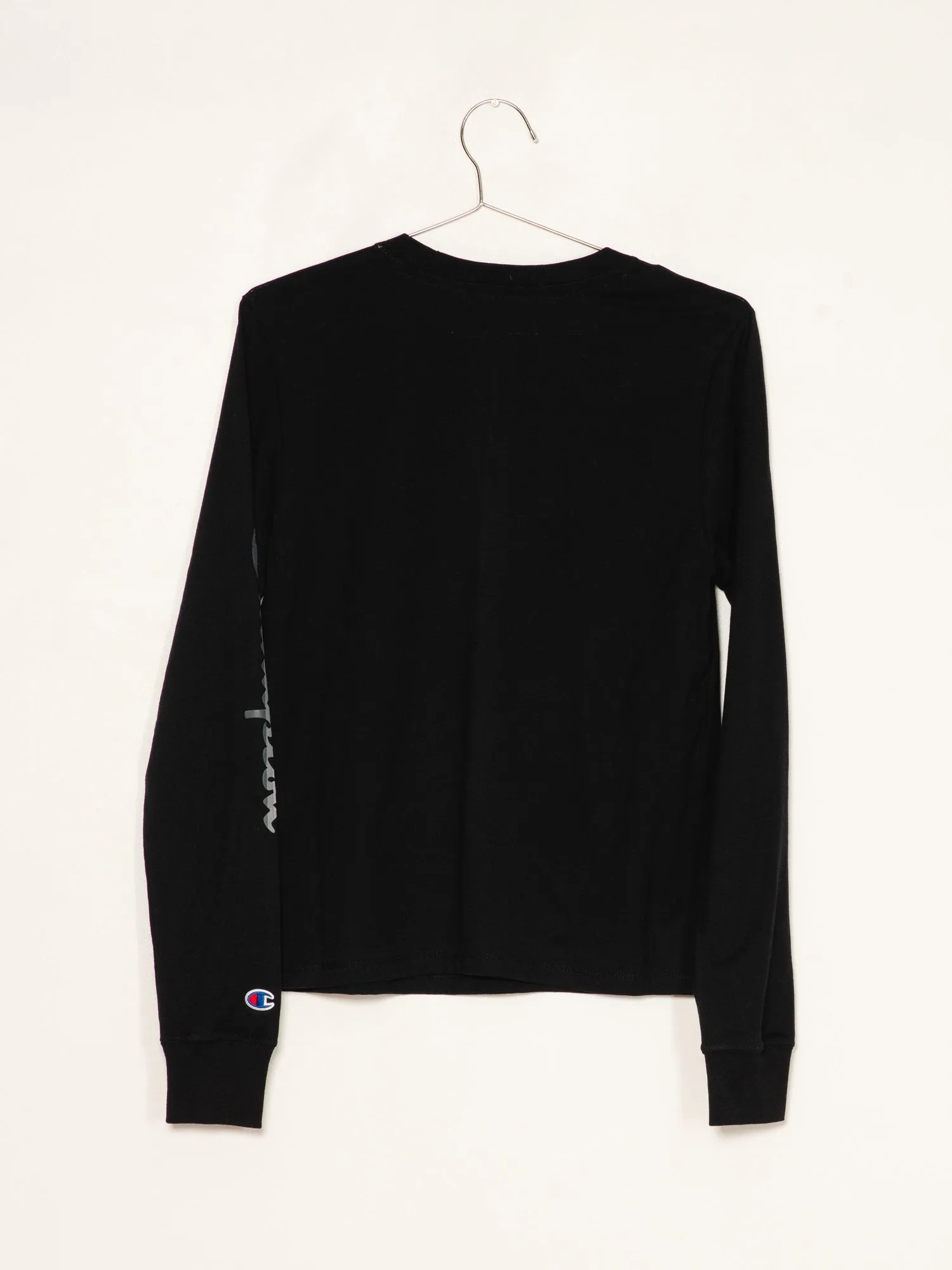 CHAMPION CLASSIC LONG SLEEVE T-SHIRT - BLACK - CLEARANCE