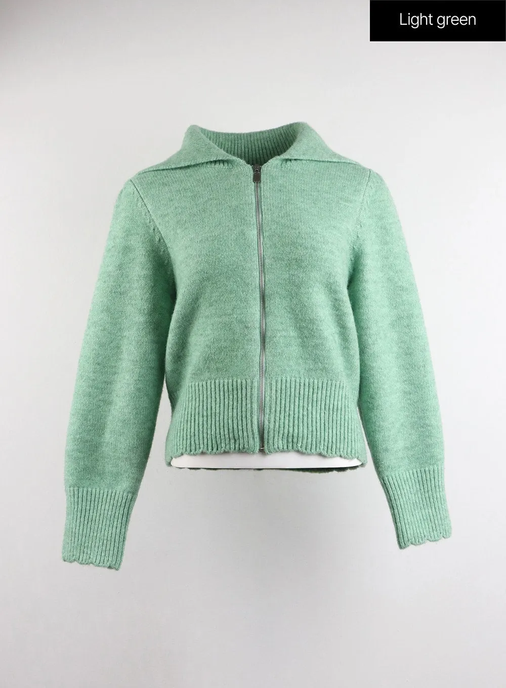 Collar Zip-Up Sweater CJ416