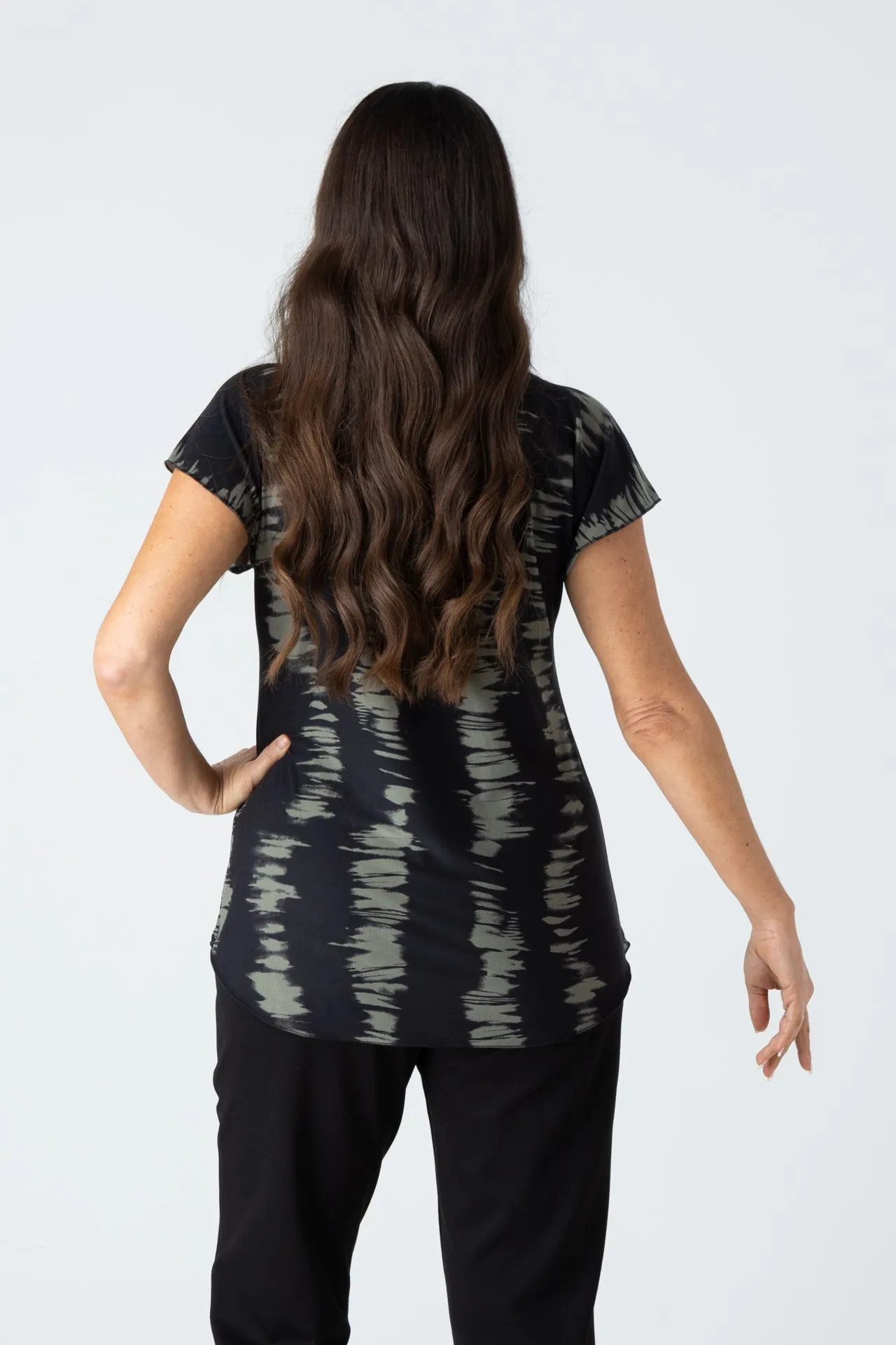 Combat Print Short Sleeve Jersey Top