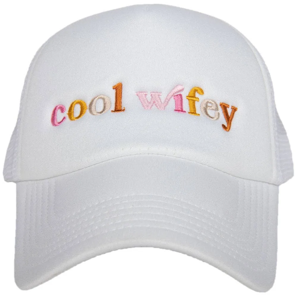 Cool Wifey Trucker Hat White Foam