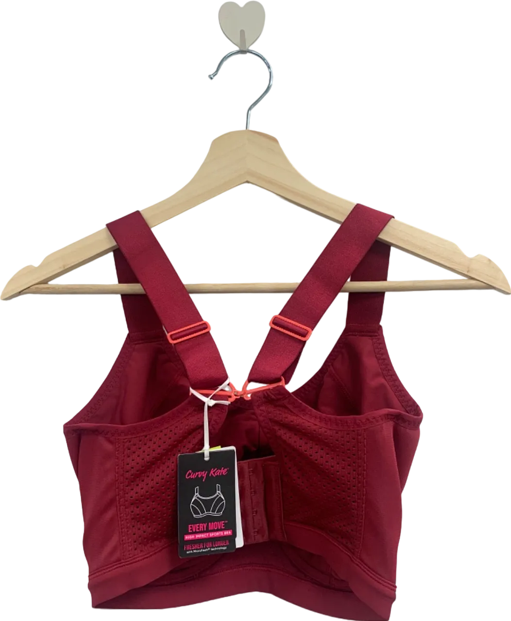 Curvy Kate Ruby Red Every Move High Impact Sports Bra UK 30H