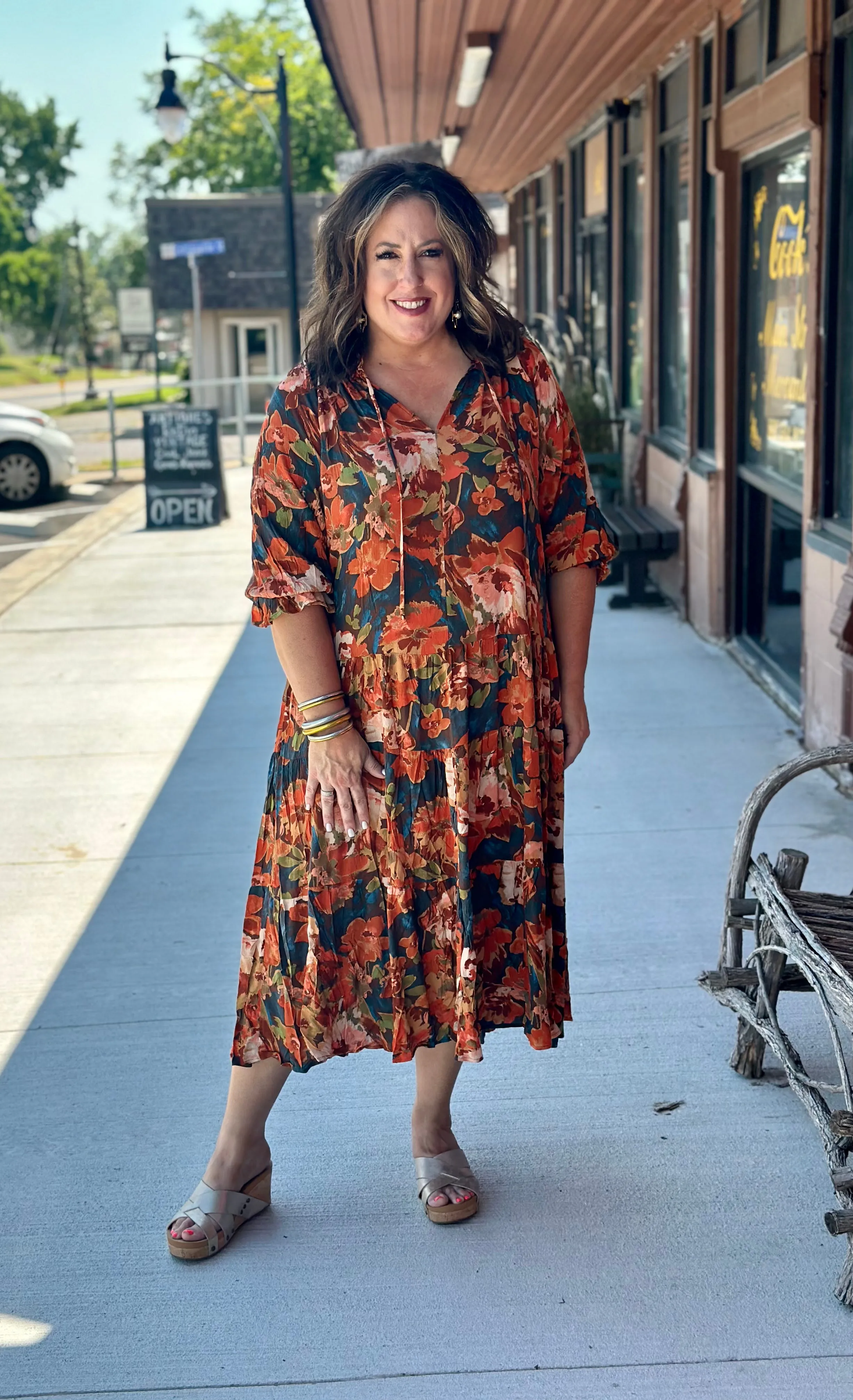 Fall Reactions Floral dress