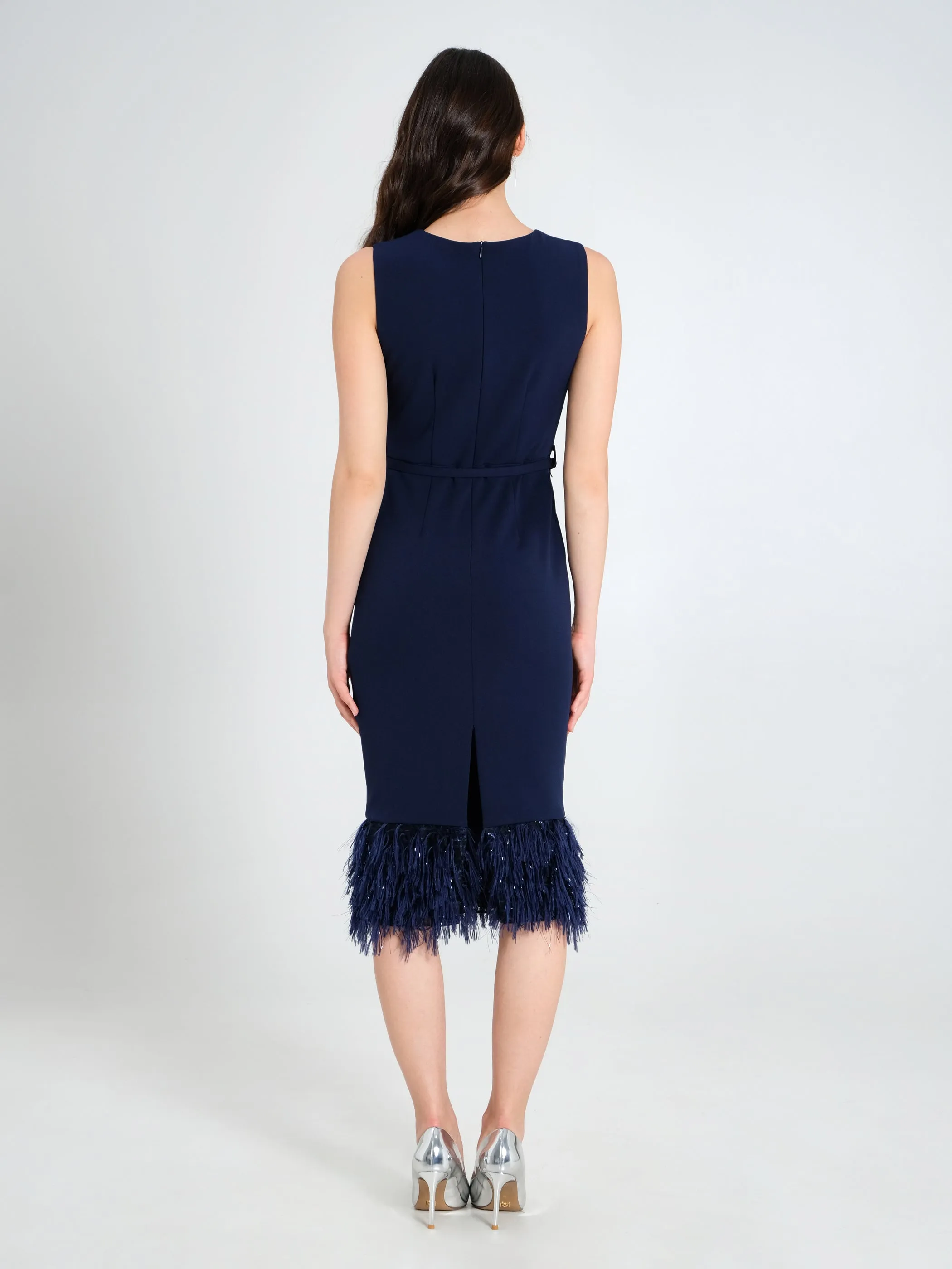 FEATHER SHEATH DRESS