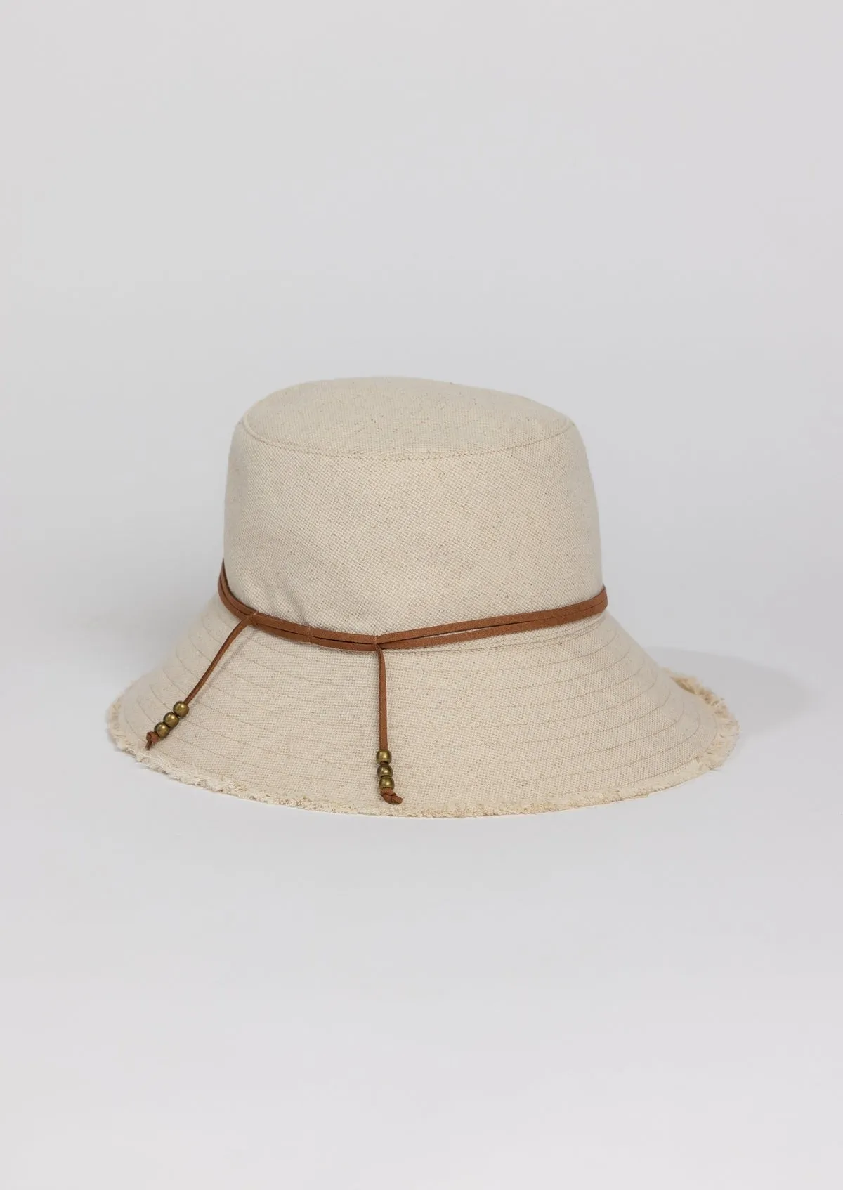 Hat Attack Fringed Bucket Hat Natural