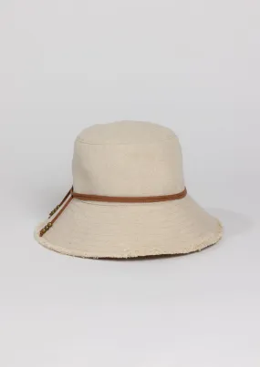 Hat Attack Fringed Bucket Hat Natural