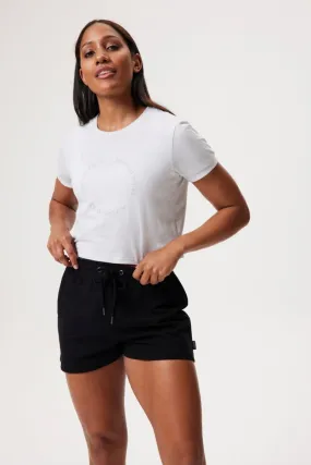 INSPORT WOMEN'S REMI SLIM WHITE CROP TEE