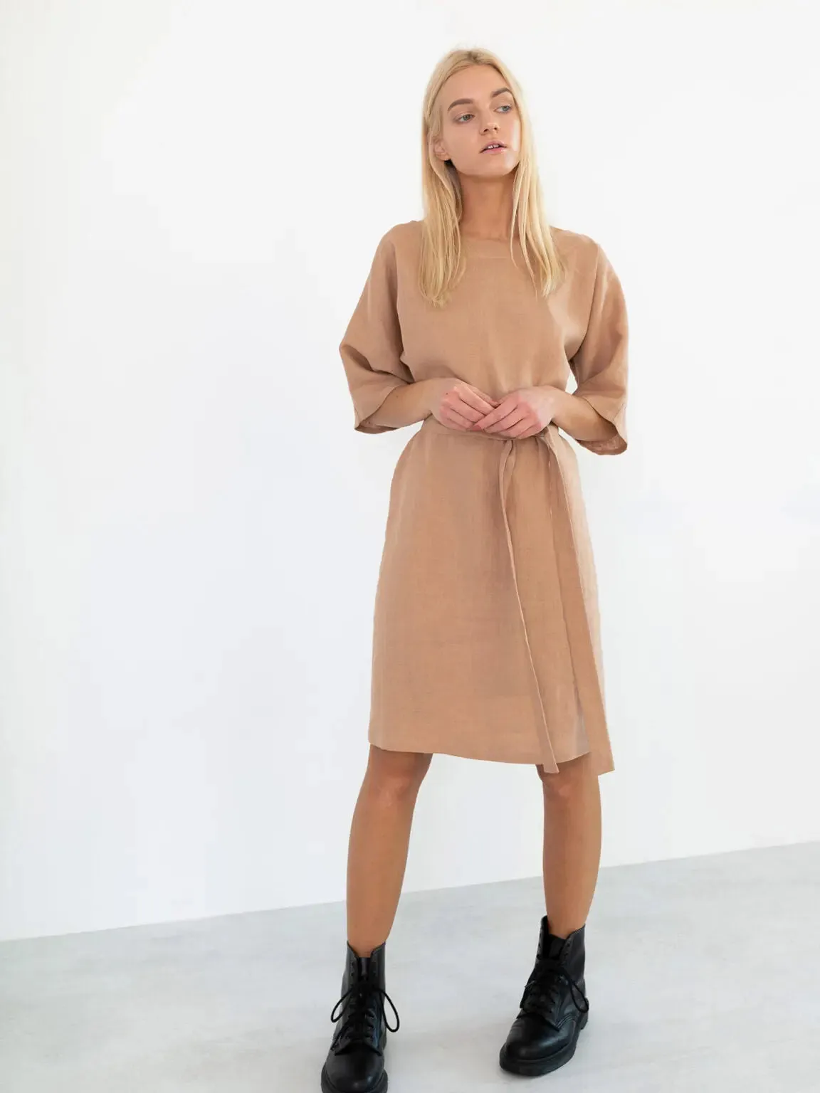 Isabel Linen Dress by Love And Confuse