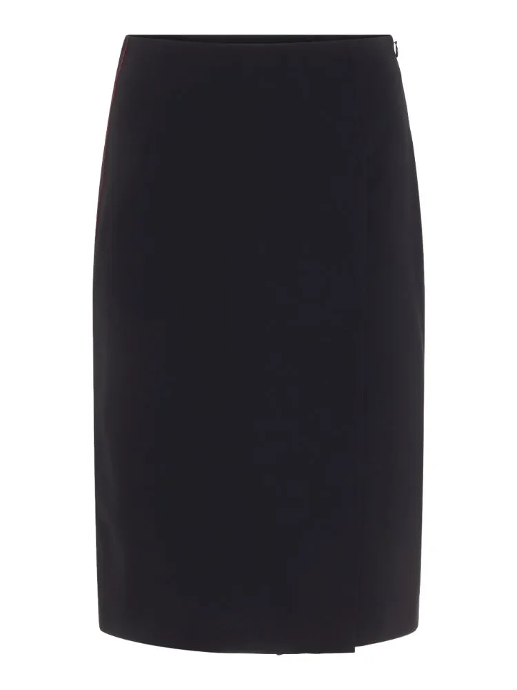 J.Lindeberg Womens Silva Sport Drape Skirt - BLACK ARROW