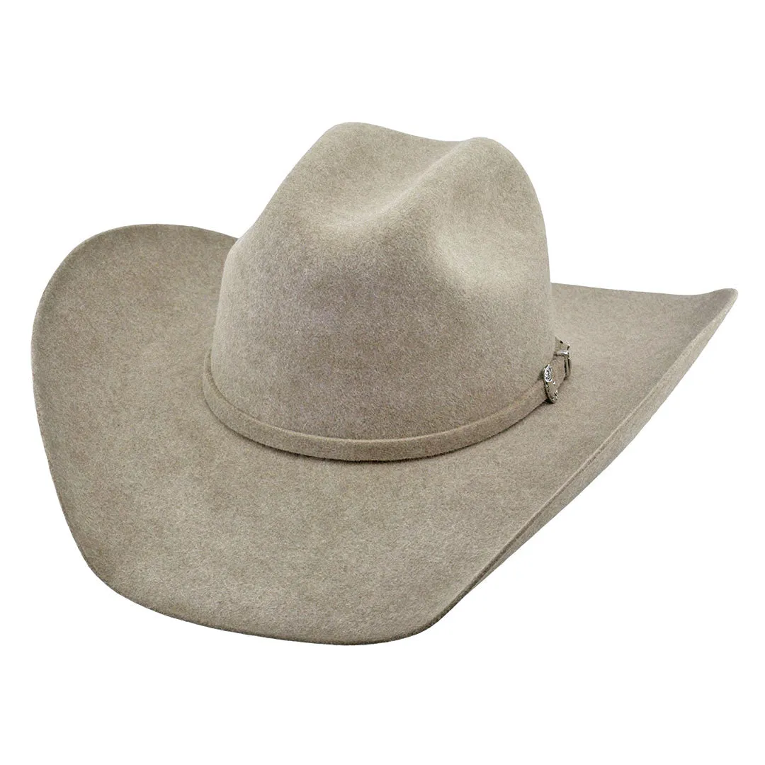 Justin Bent Rail Kermit 6X Fur Felt Cowboy Hat