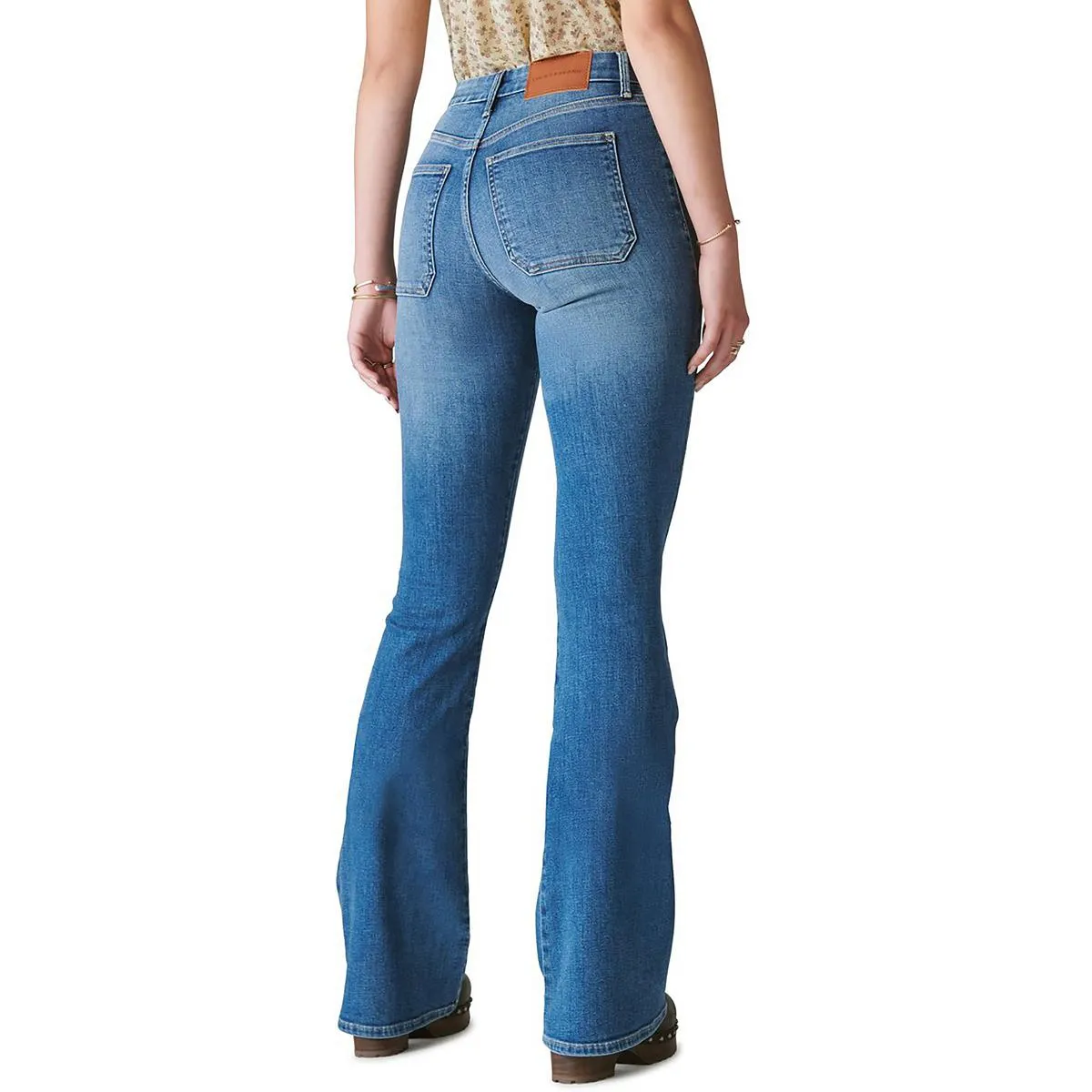 Lucky Brand Womens Stevie High-Rise Stretch Flare Jeans