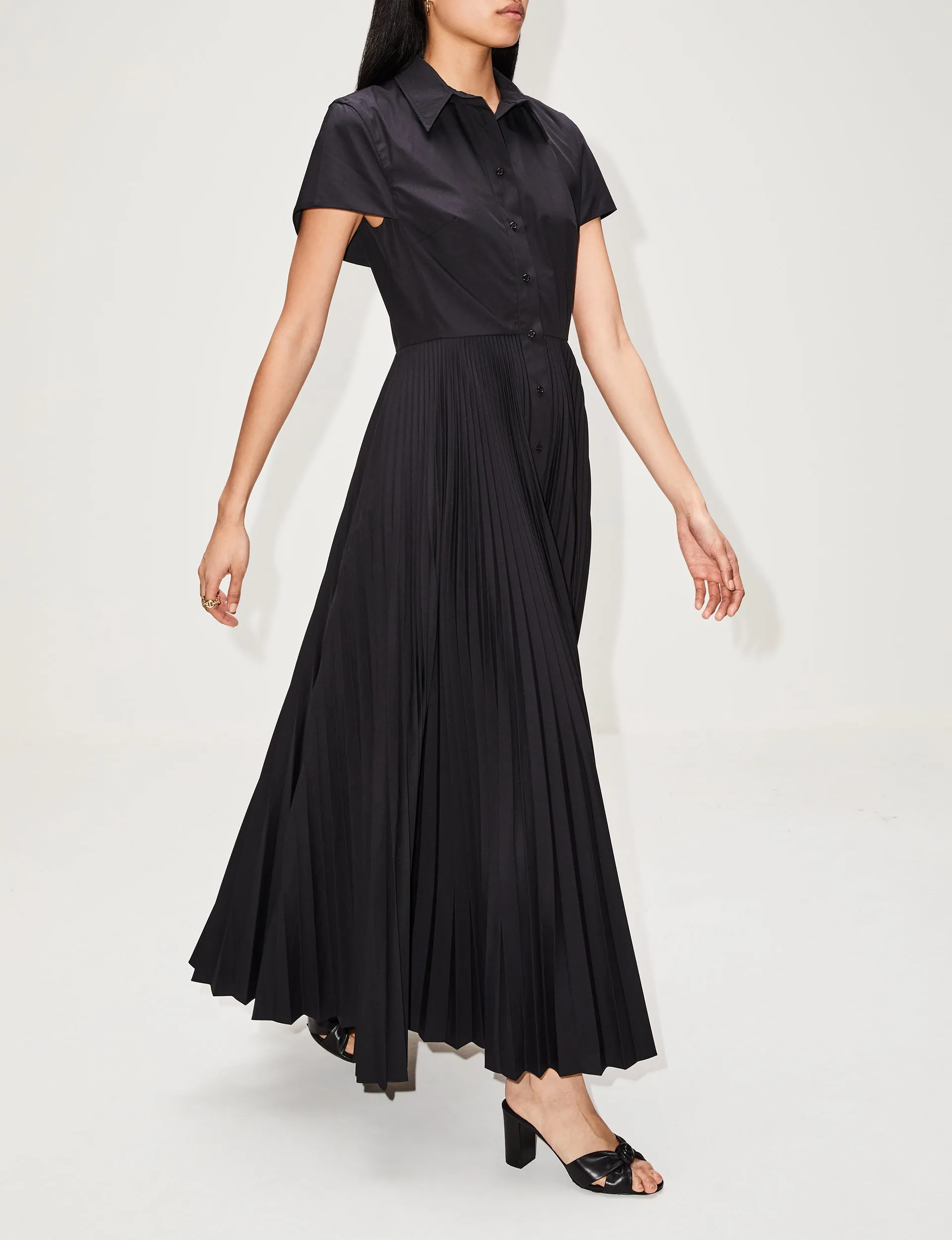 Meghan Pleated Shirtdress