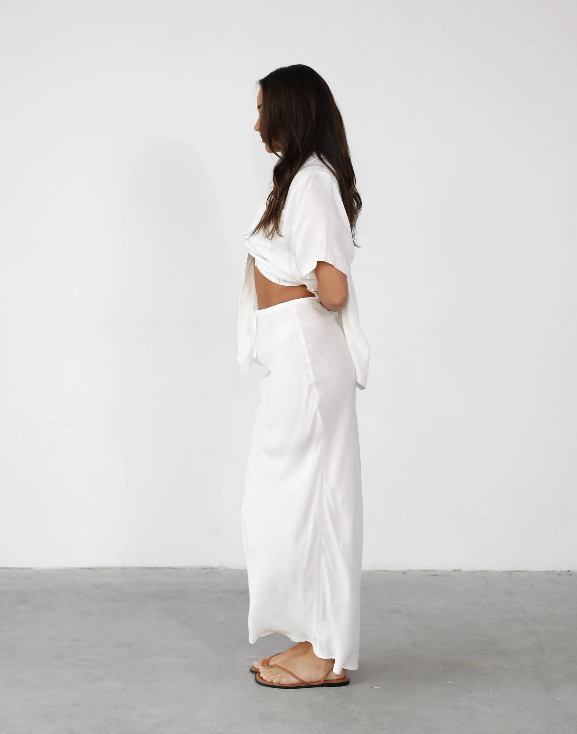 Minni Maxi Skirt (White)