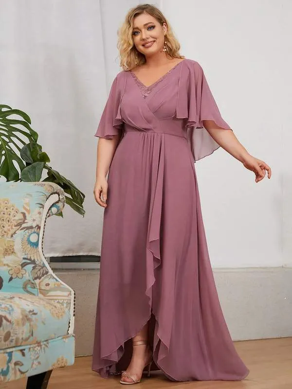 Mother of Bride  Flutter Sleeve Chiffon Gown  Size 20 Style 05490