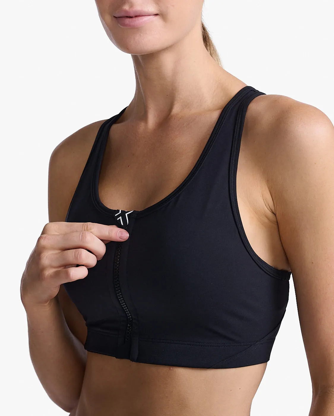 Motion Zip Bra Black