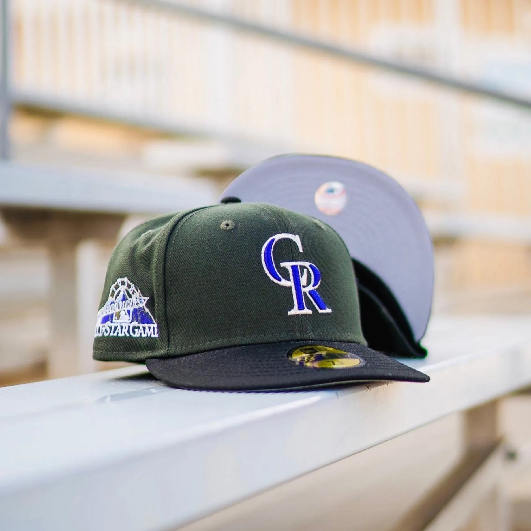 New Era Colorado Rockies 1998 ASG Good Grey UV (Dark Green/Black)