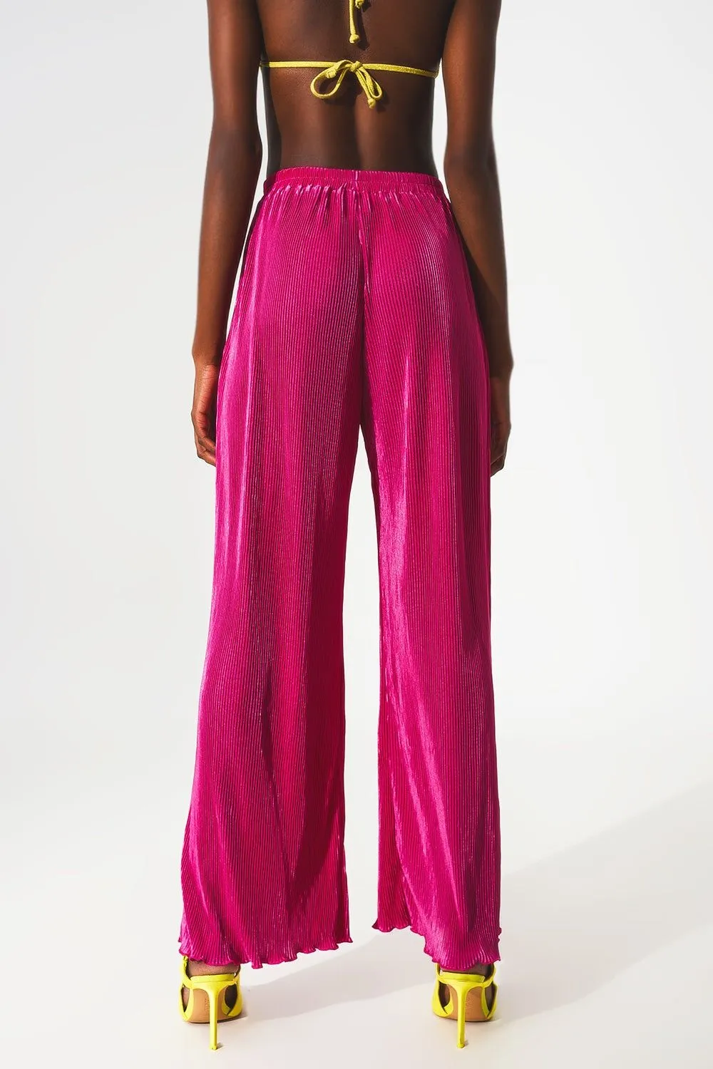 Pink Pleated Pants