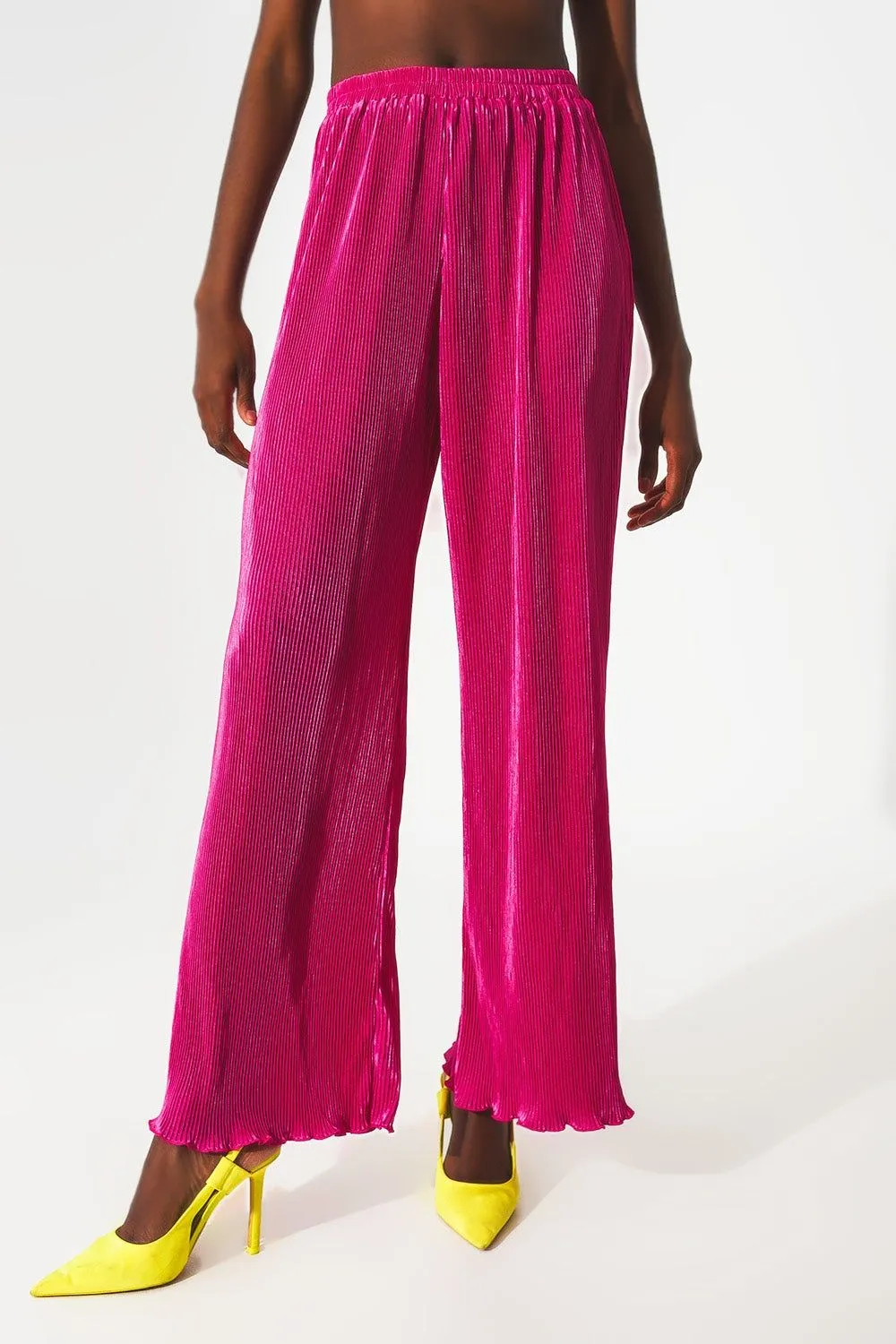 Pink Pleated Pants