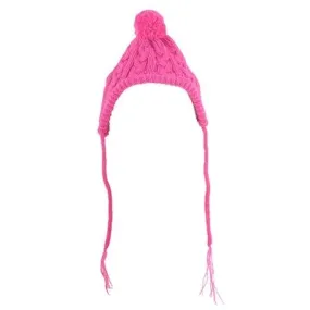 Pink Toboggan Wool Beanie Dog Hat