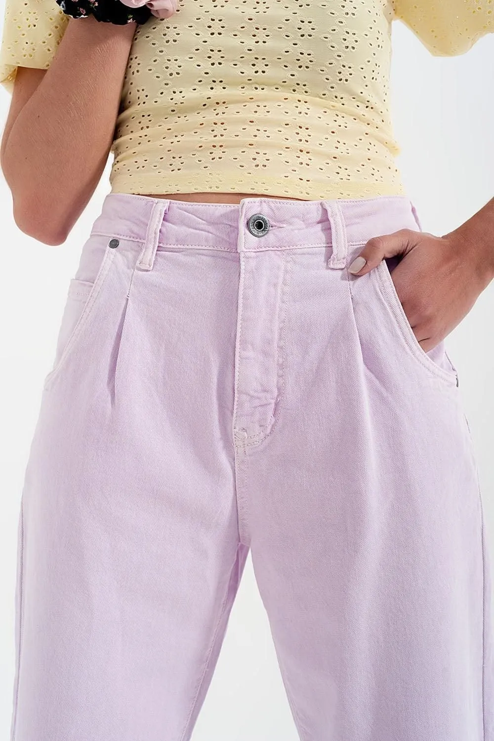 Pleated Jeans