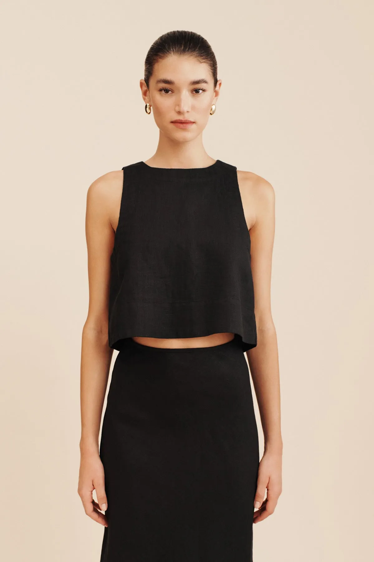 POPPY TOP - BLACK