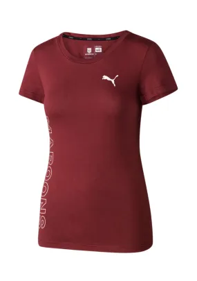 Puma Womens Queensland Maroons Logo Tee <br> 769380 01