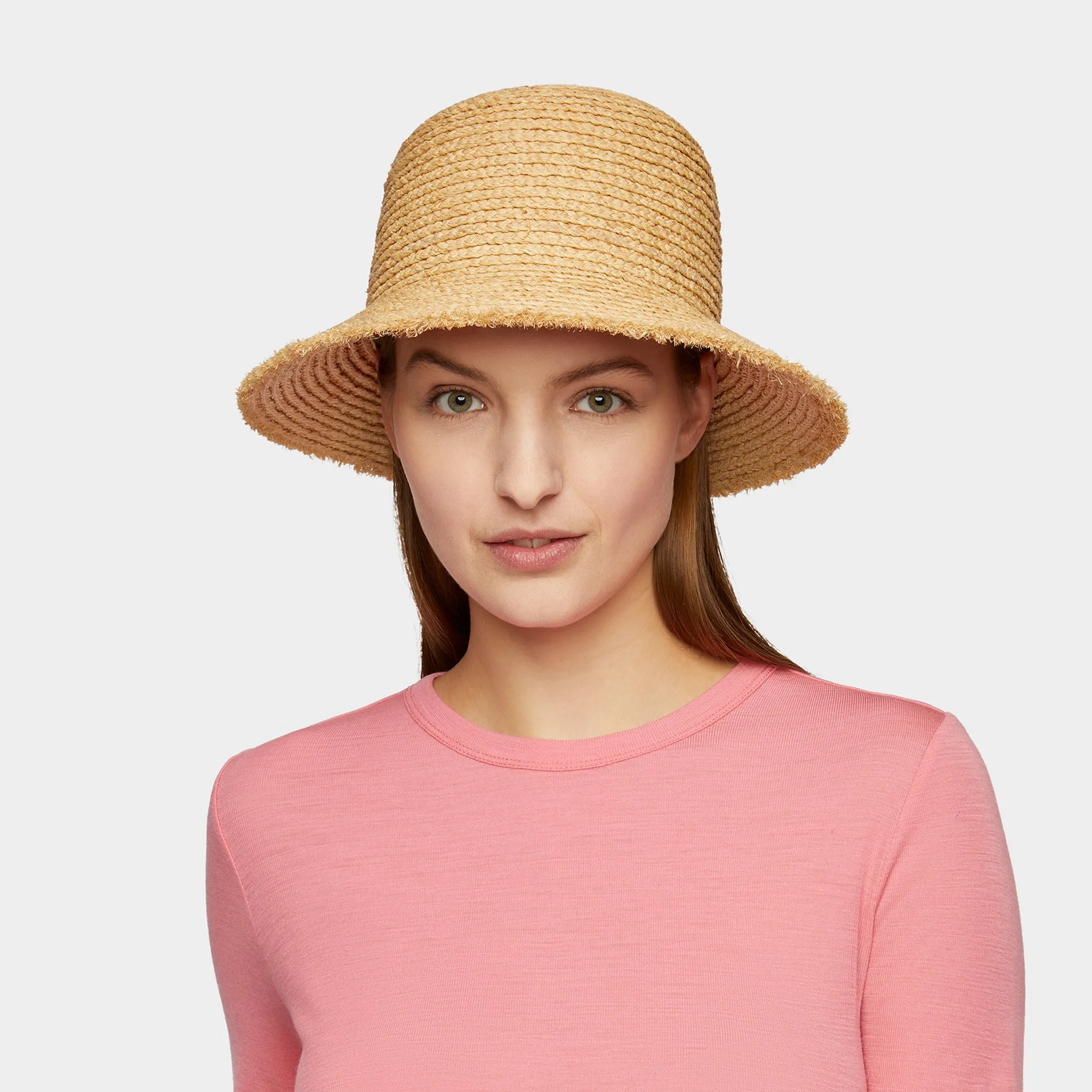 Raffia Frayed Edge Hat