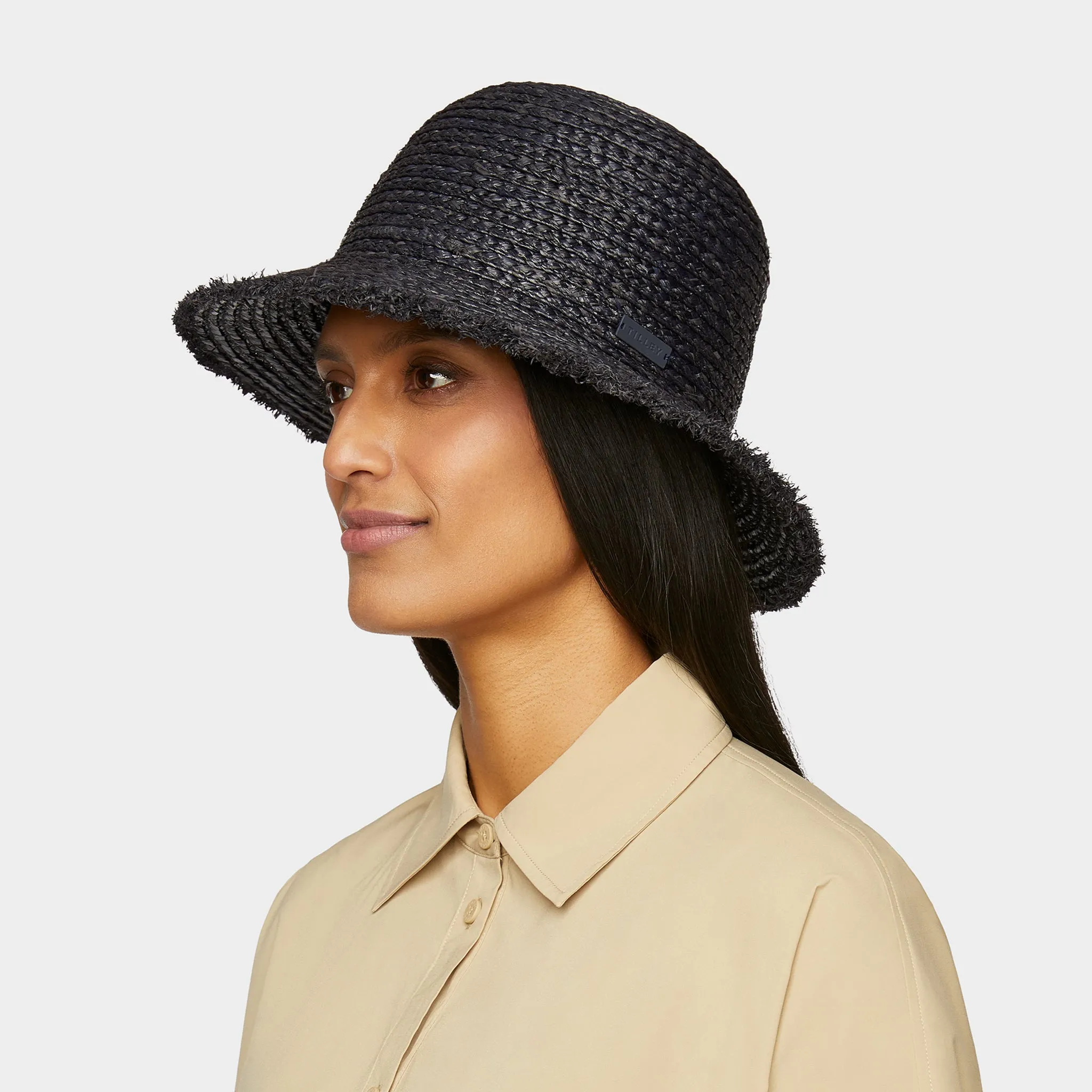 Raffia Frayed Edge Hat