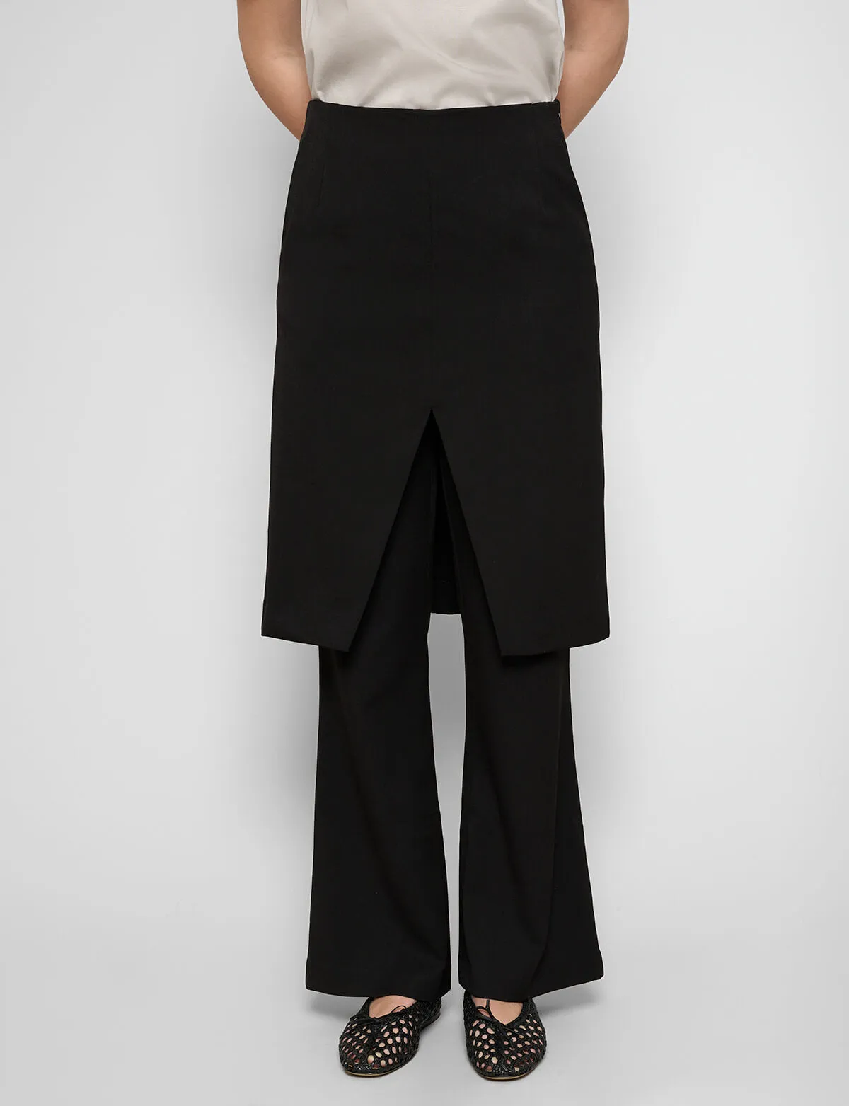 Stylish Ray Layered Skirt Pants for Effortless Chic Look