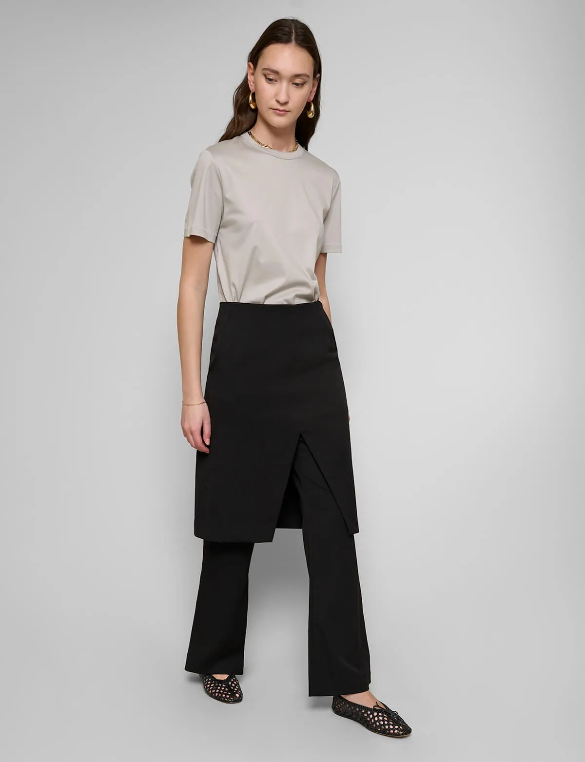 Stylish Ray Layered Skirt Pants for Effortless Chic Look