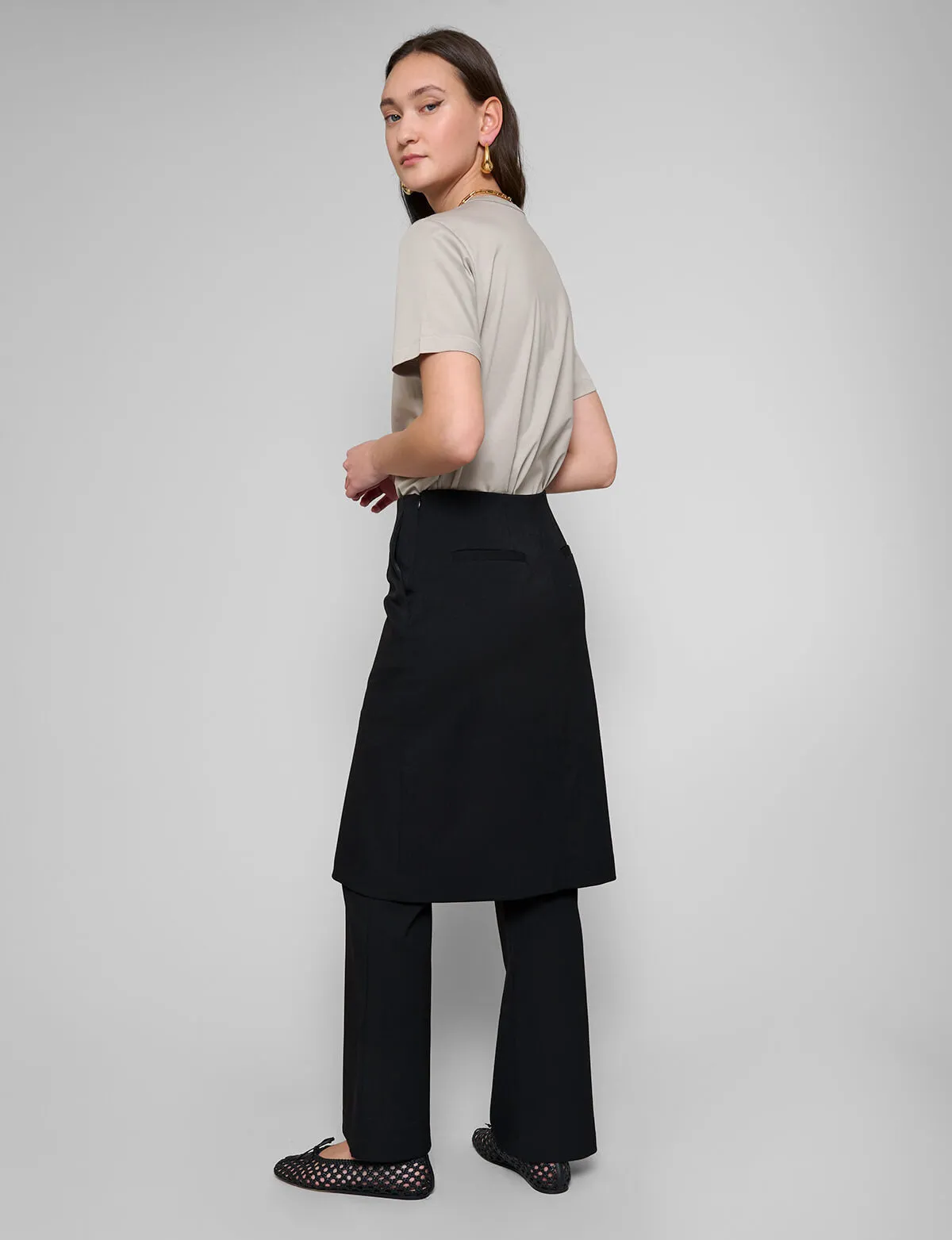 Stylish Ray Layered Skirt Pants for Effortless Chic Look