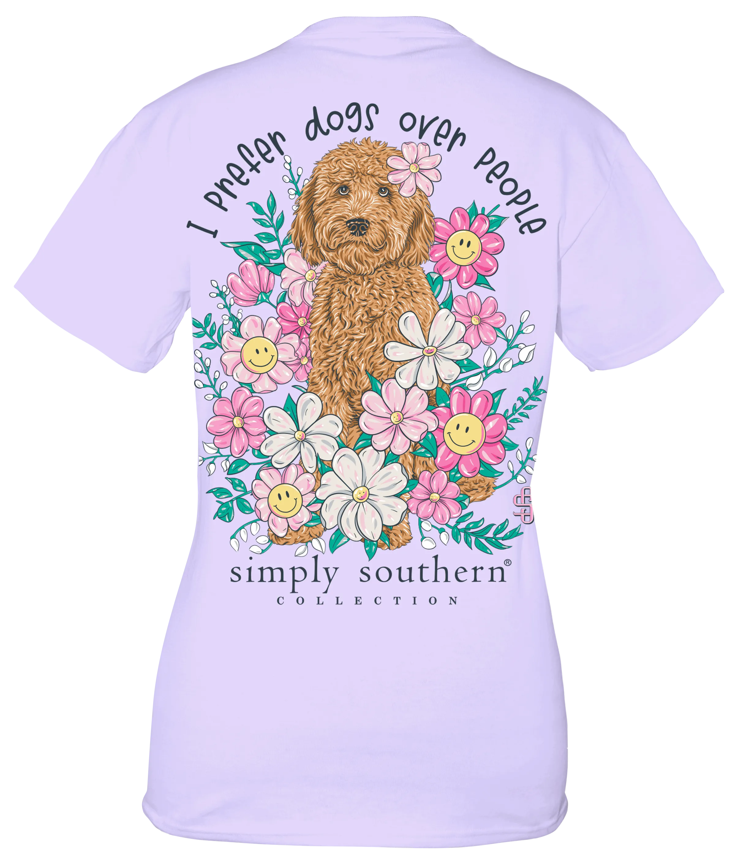 Simply Southern 'Prefer Dogs Over People' Floral Dog Tee in Youth and Adult