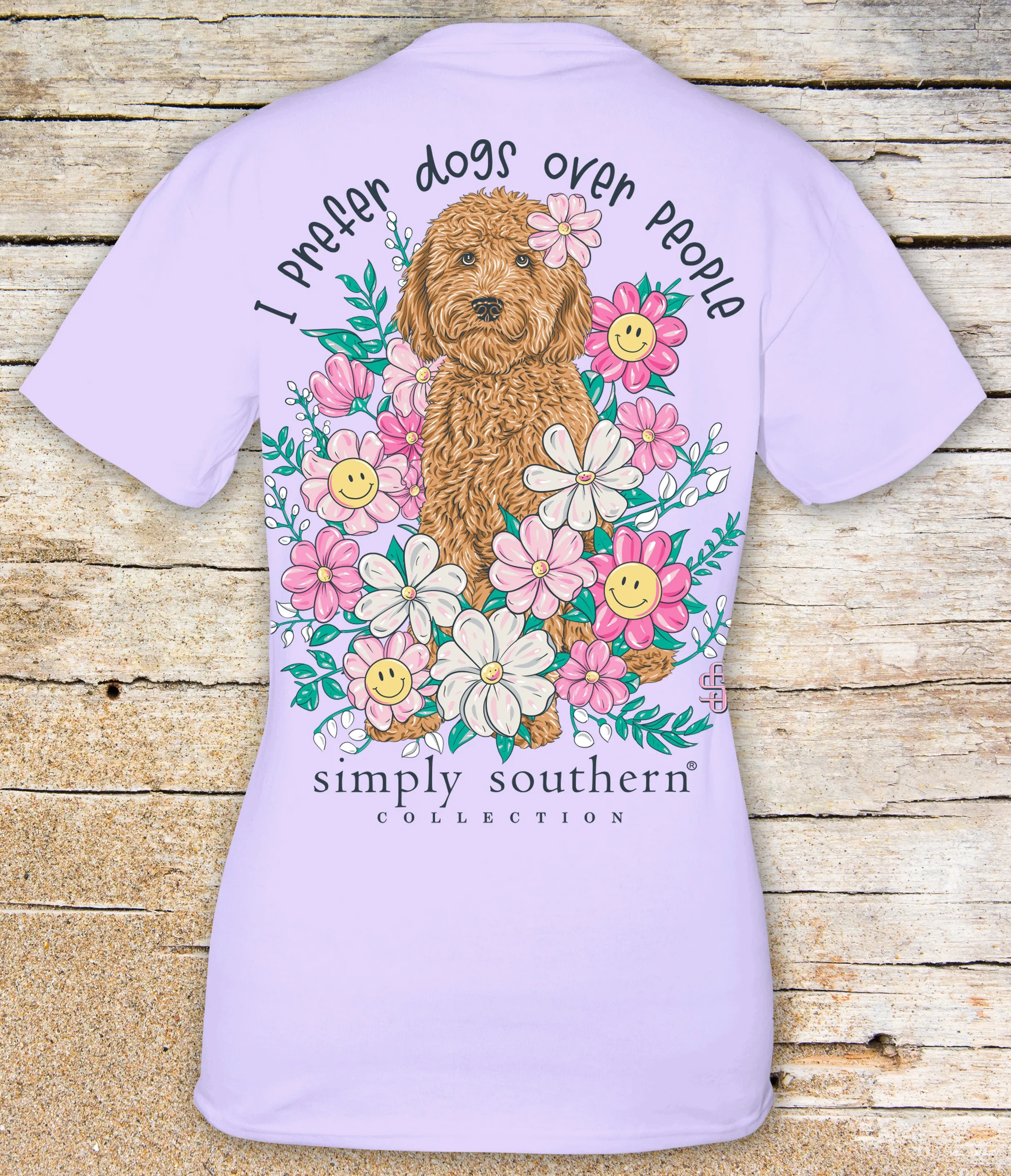 Simply Southern 'Prefer Dogs Over People' Floral Dog Tee in Youth and Adult